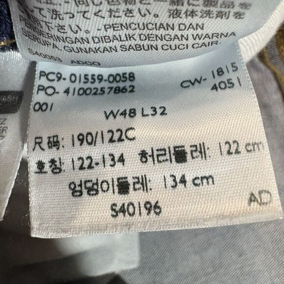 Levis 559 Mens Jeans 48x32 Relaxed Straight Fit Dark Wash Denim Big Tall Classic - Picture 4 of 9